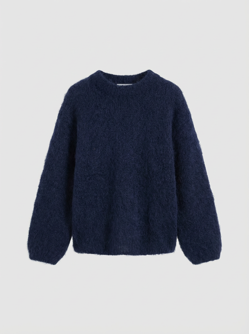 Pull Col Bateau - Bleu Marine