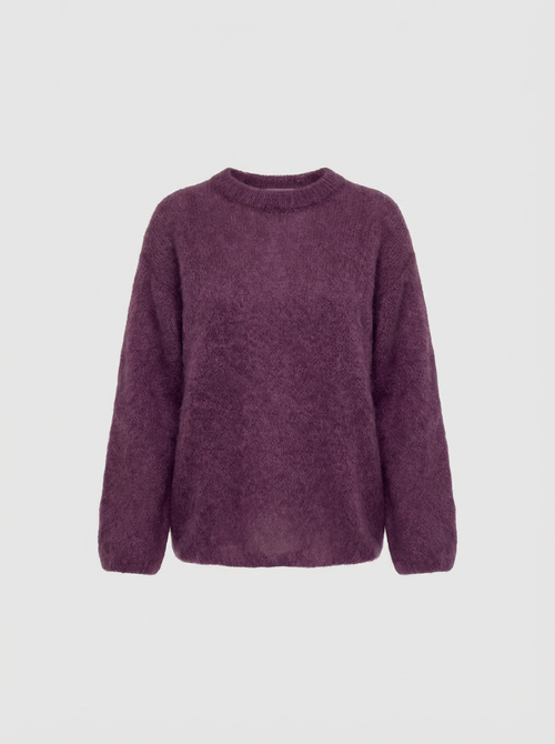 Pull Col Bateau - Violet
