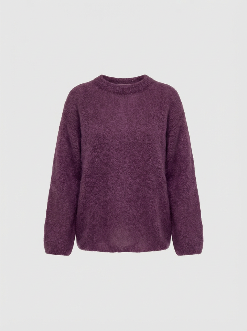 Pull Col Bateau - Violet