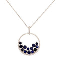 Pendentif "Rich" Diamant 0,07Cts/36 Saphir 0,61Cts/13