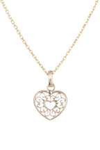 "Arabesque Hearts" Pendant - 375/1000 Yellow Gold
