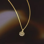 “Flora Medallion” Pendant 375/1000 Yellow Gold