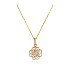 “Flora Medallion” Pendant 375/1000 Yellow Gold