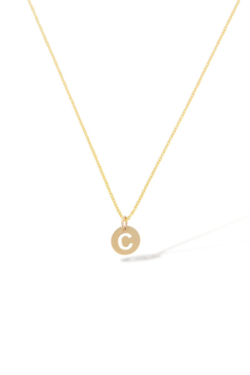 Pendentif "Lettre C Dorée" Or Jaune 375/1000