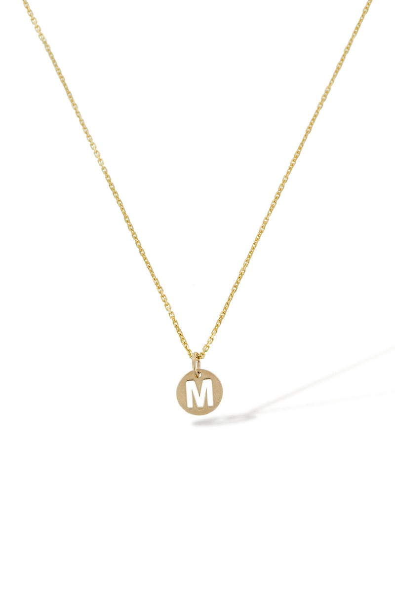 Pendentif "Lettre M Dorée" Or Jaune 375/1000