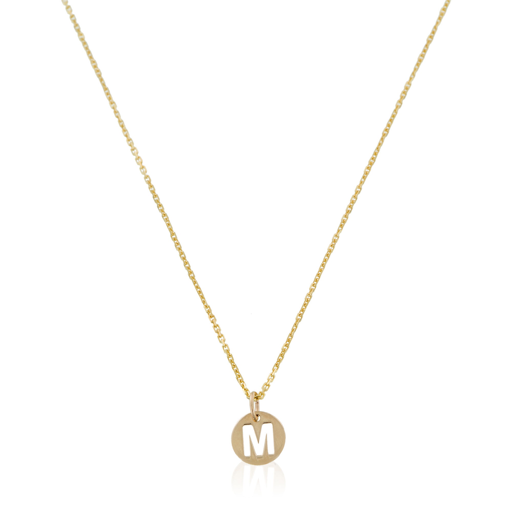 Colgante "Letra Dorada M" Oro amarillo 375/1000