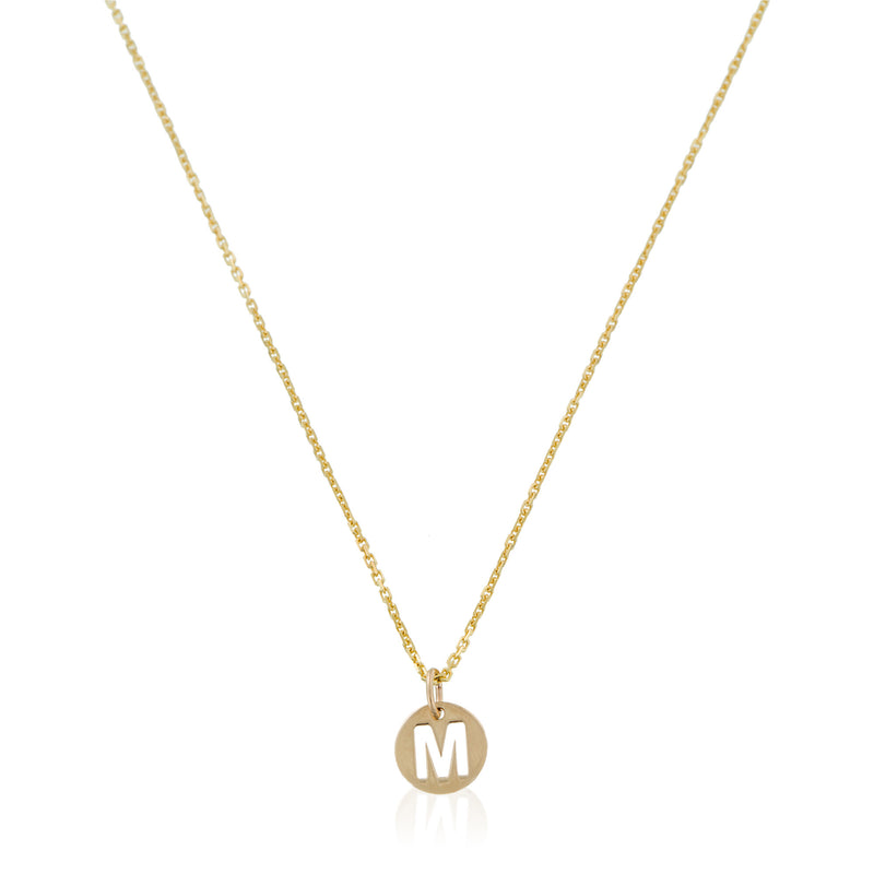 Pendentif "Lettre M Dorée" Or Jaune 375/1000