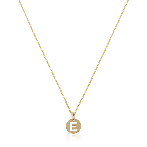 Colgante "Letra E Dorada" Oro Amarillo 375/1000