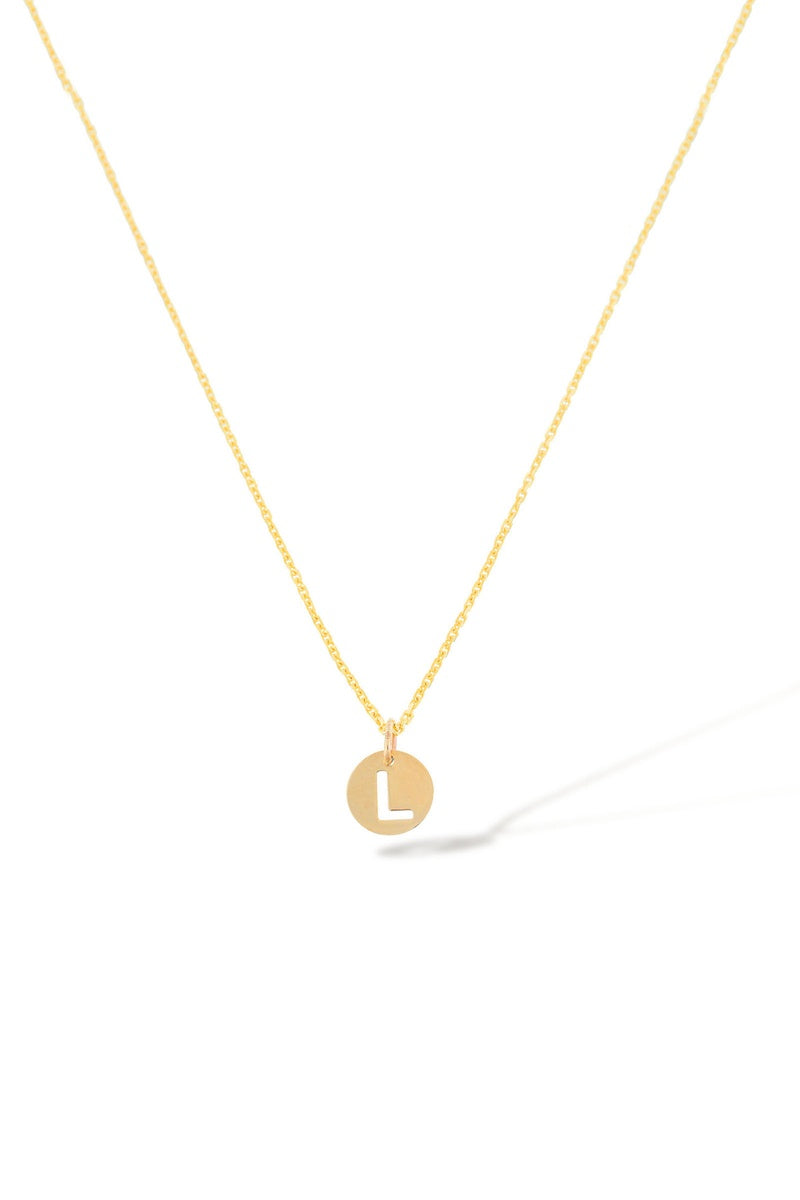Pendentif "Lettre L Dorée" Or Jaune 375/1000