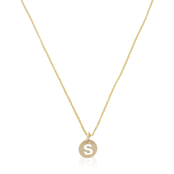 Colgante "Letra S Dorada" Oro Amarillo 375/1000