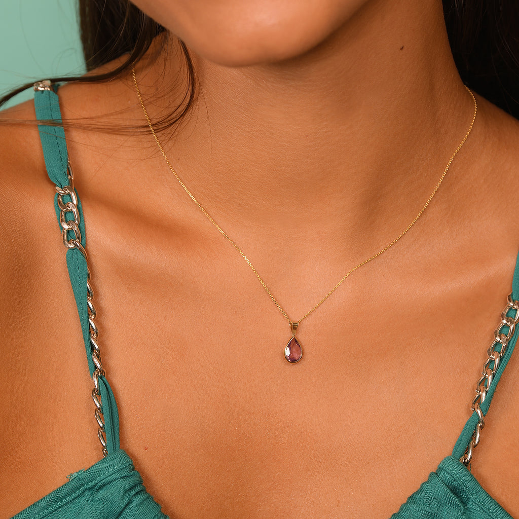 Pendentif Goutte Améthyste