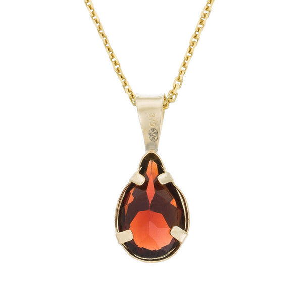 Pendentif Goutte Grenat 1,56Ct/1