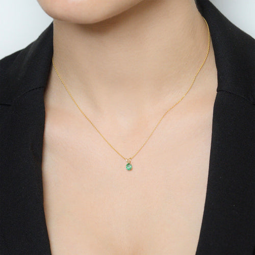 Pendentif "Puce" - Emeraude : 0,34Ct/1