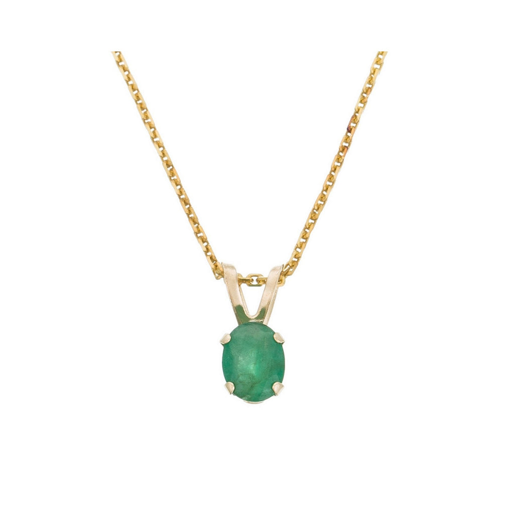 Colgante Esmeralda "Puce": 0.34Ct/1 - Oro Amarillo 375/1000