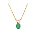 Colgante Esmeralda "Puce": 0.34Ct/1 - Oro Amarillo 375/1000