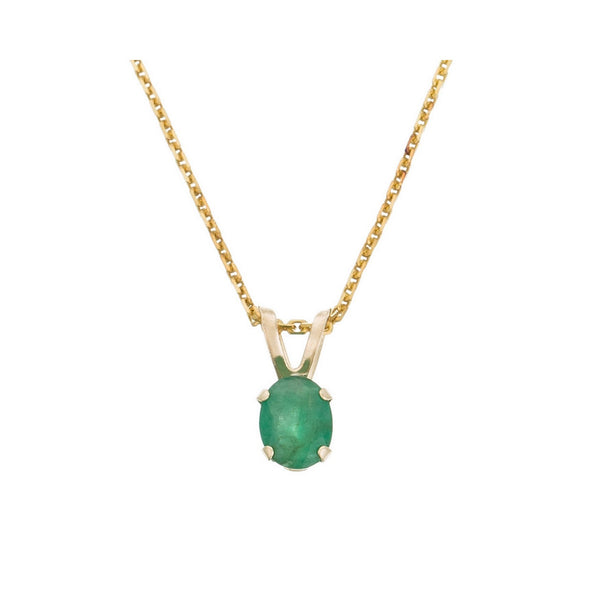 Emerald "Chip" Pendant: 0.34ct/1 - 375/1000 Yellow Gold