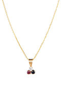 Pendentif "Joli Trio" Saphir et Rubis:0,01ct/2 - Or Jaune