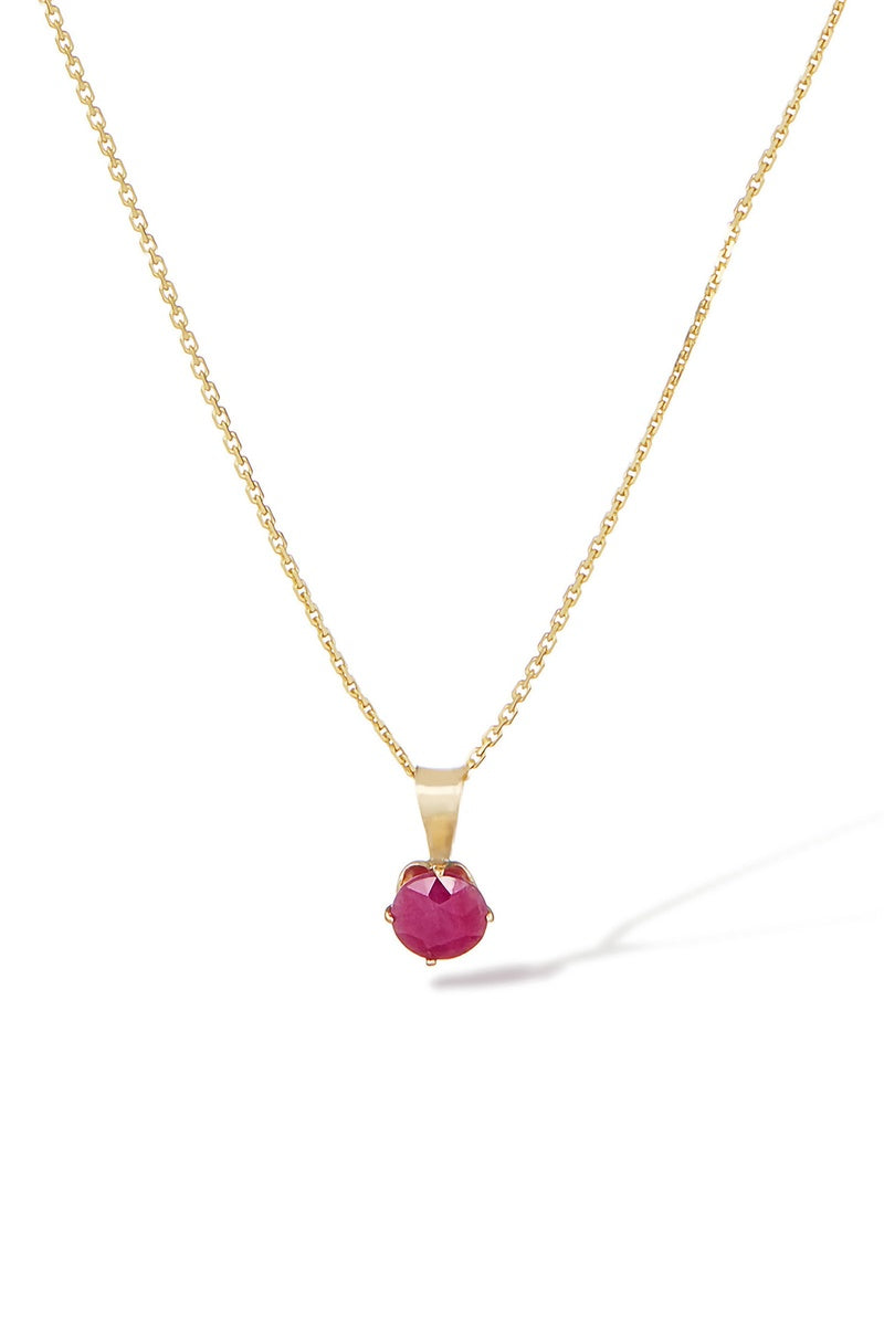 Pendentif "Puce 5Mm" Rubis: 0,74Ct/1