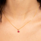 "Puce" pendant - Ruby: 0.74Ct/1