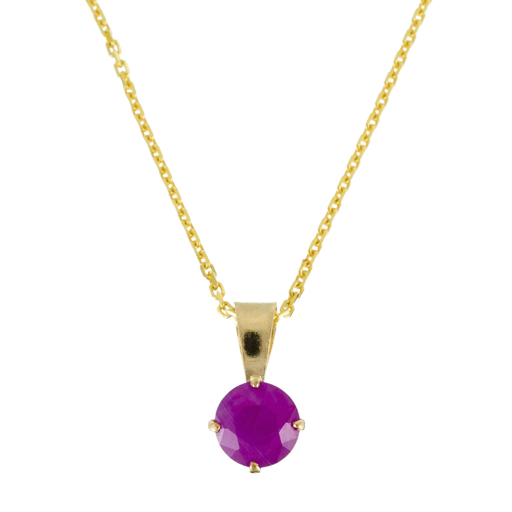 "Puce" pendant - Ruby: 0.74Ct/1