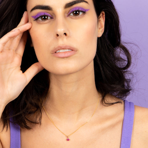 Colgante "Puce" - Rubí: 0.74Ct/1