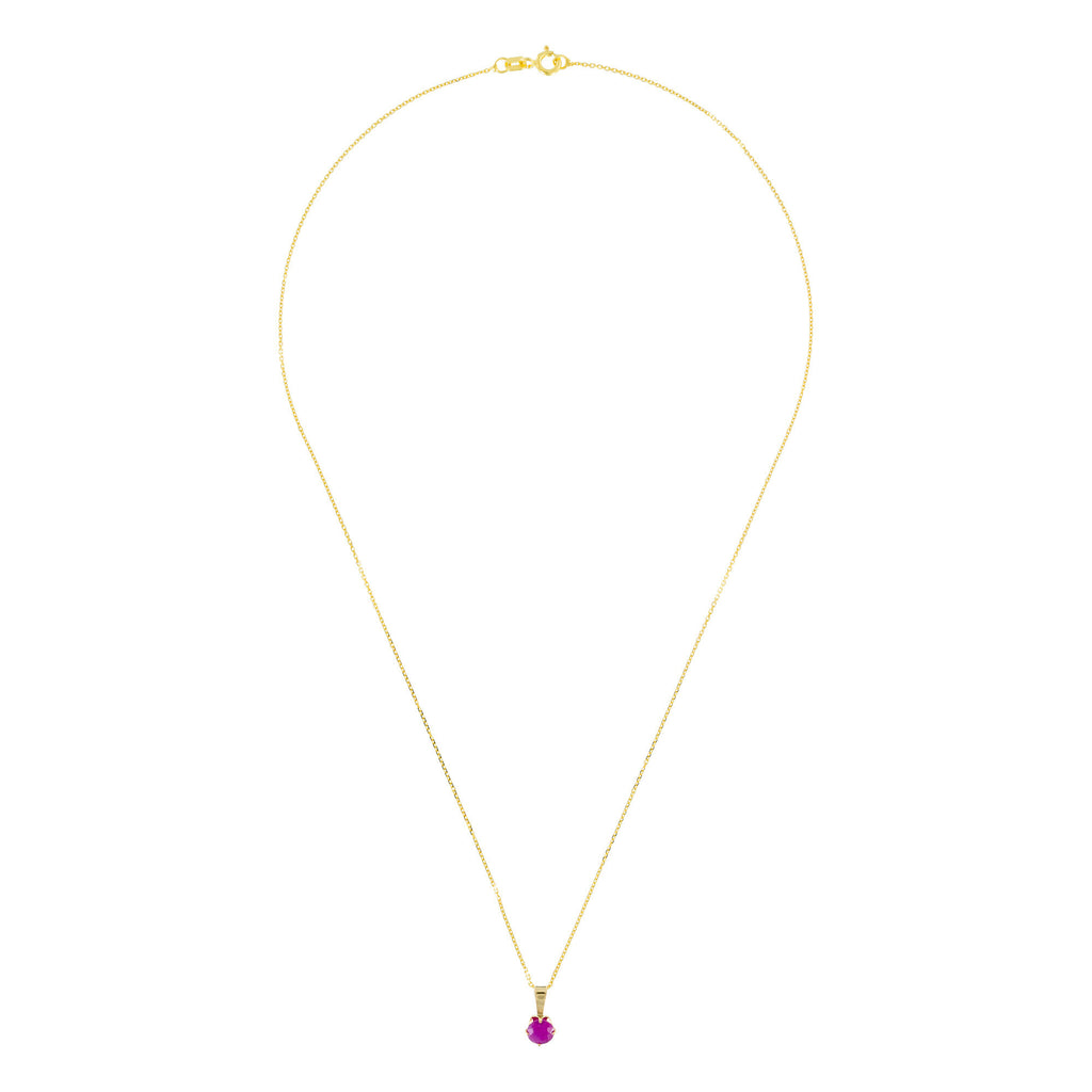 "Puce" pendant - Ruby: 0.74Ct/1