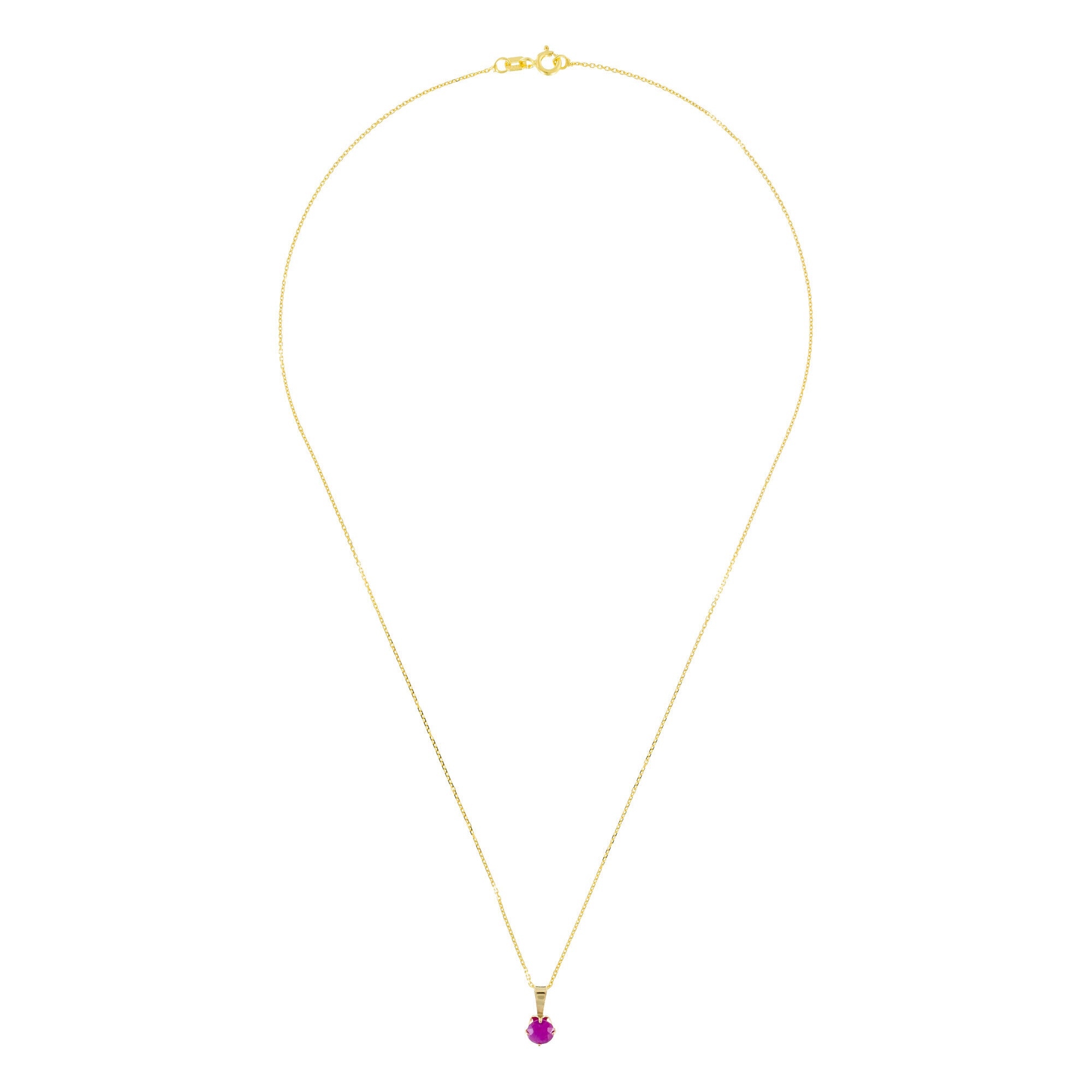 "Puce" pendant - Ruby: 0.74Ct/1