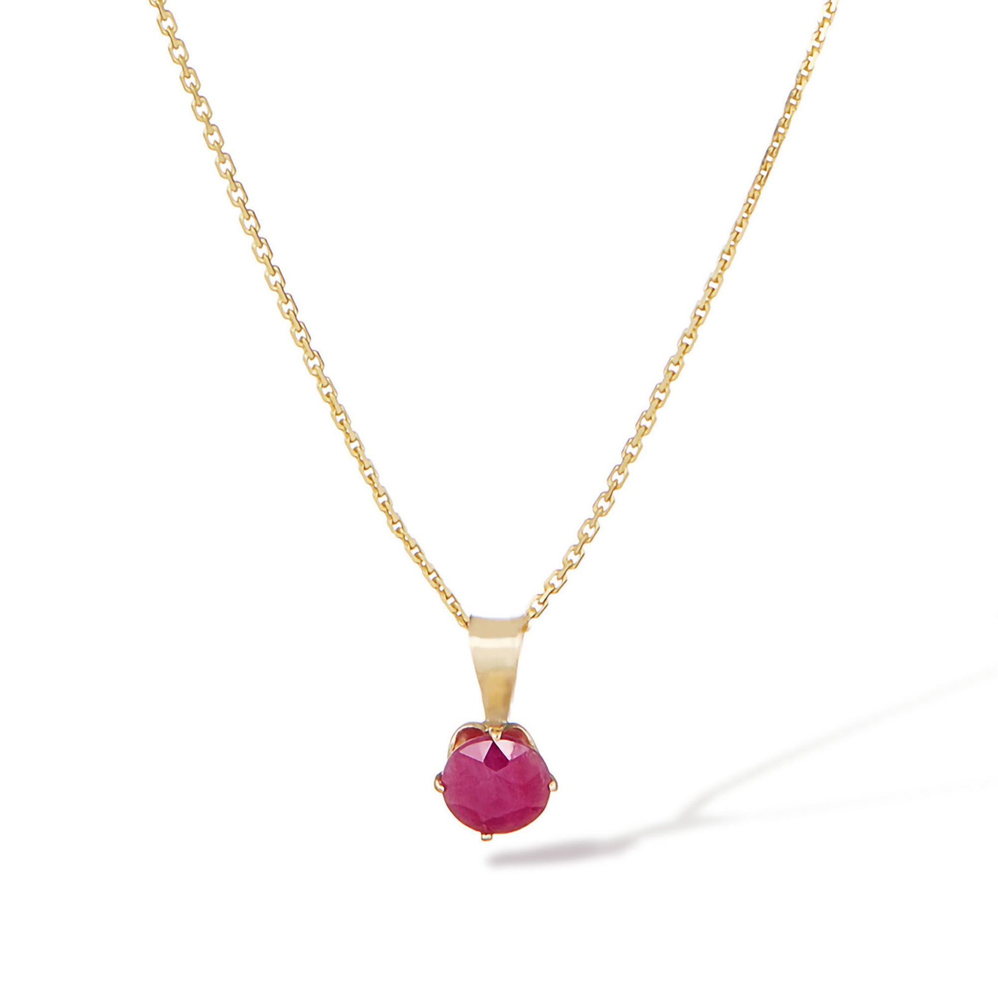 Pendant "Puce 5Mm" Ruby: 0.74Ct/1