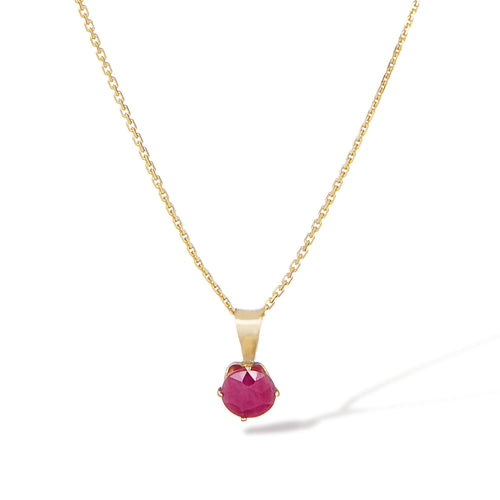 Pendentif "Puce 5Mm" Rubis: 0,74Ct/1