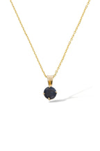 Pendentif "Puce 5Mm" Saphir Bleu: 0,70Ct/1