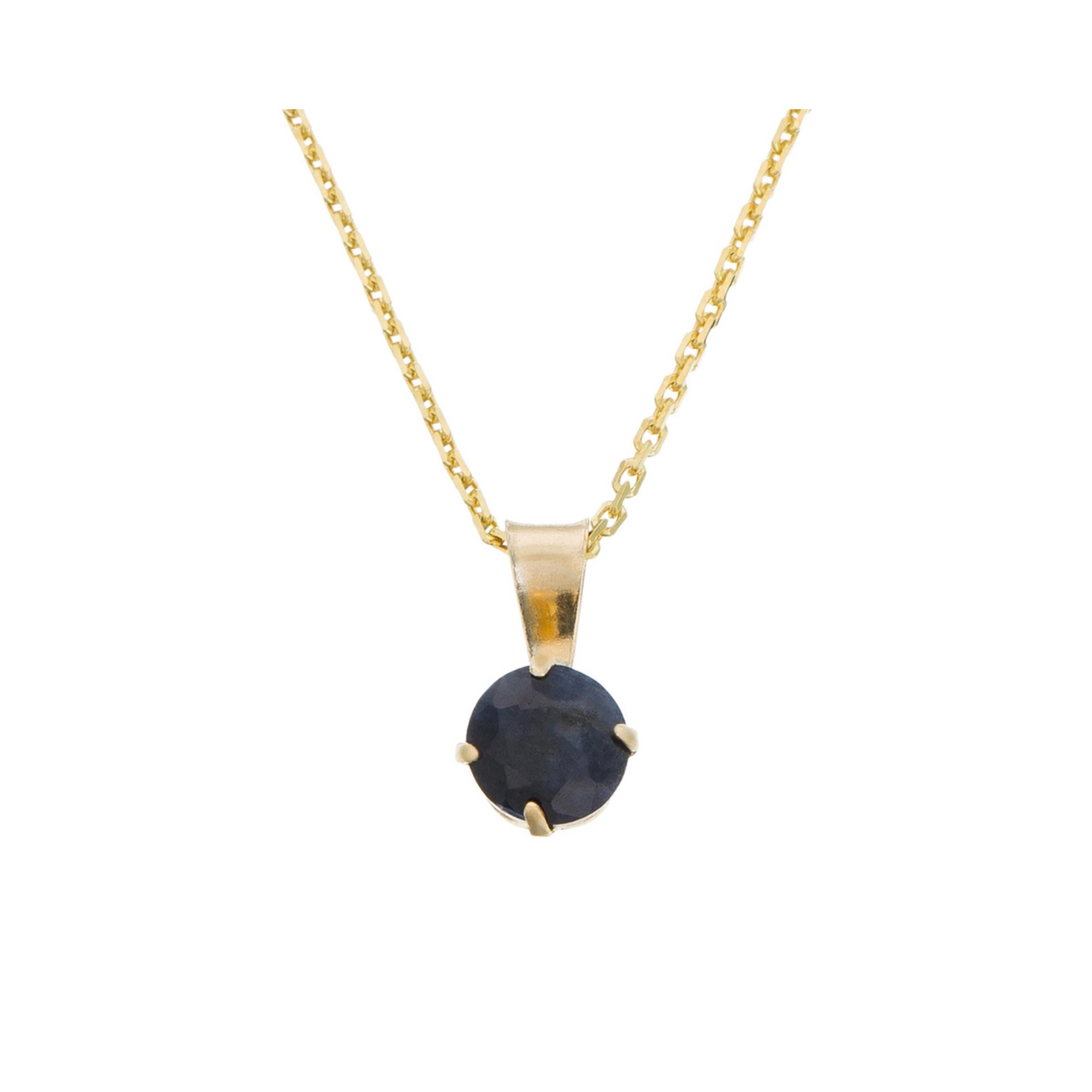 Pendentif "Puce" Saphir Bleu: 0,70Ct/1