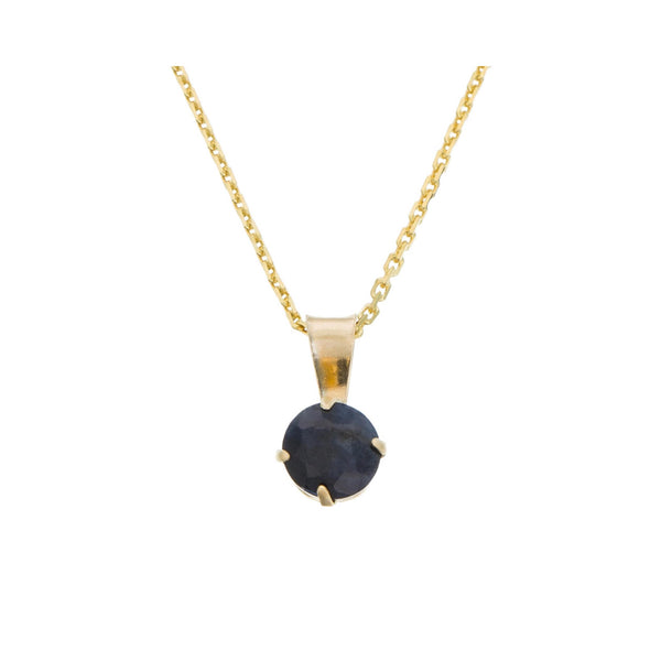 Pendentif "Puce" Saphir Bleu: 0,70Ct/1