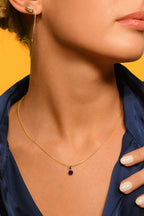 Colgante "Puce" - Zafiro Azul: 0,70Ct/1