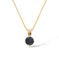 “Puce 5Mm” Blue Sapphire Pendant: 0.70Ct/1