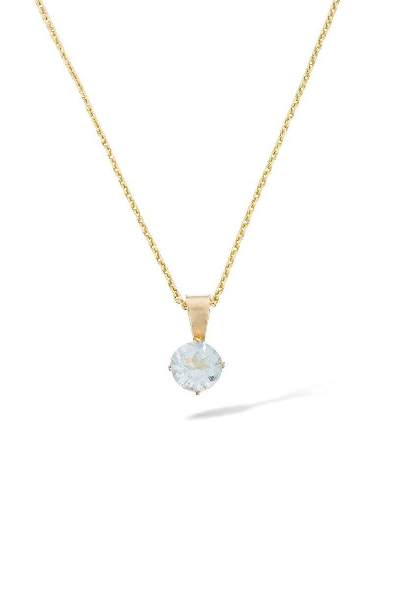 Hänge "Puce 5Mm" blå topas: 0,66 ct/1
