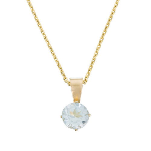 Pendentif "Puce" Topaze Bleue: 0,66Ct/1 - Or Jaune 375/1000