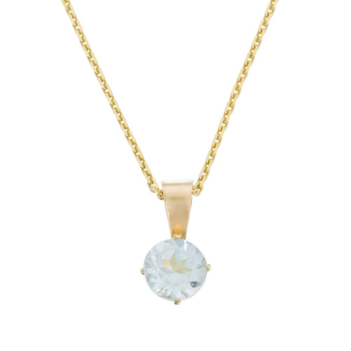 Pendentif "Puce 5mm" Topaze bleue: 0,66ct/1