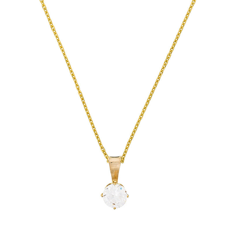 Colgante "Puce" - Oro amarillo 375/1000 y circonio