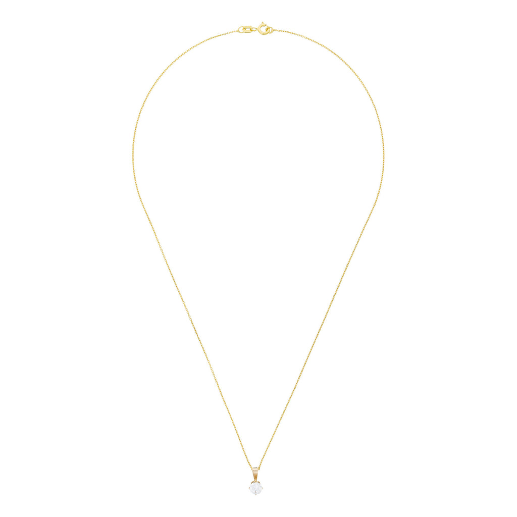 Colgante "Puce" - Oro amarillo 375/1000 y circonio