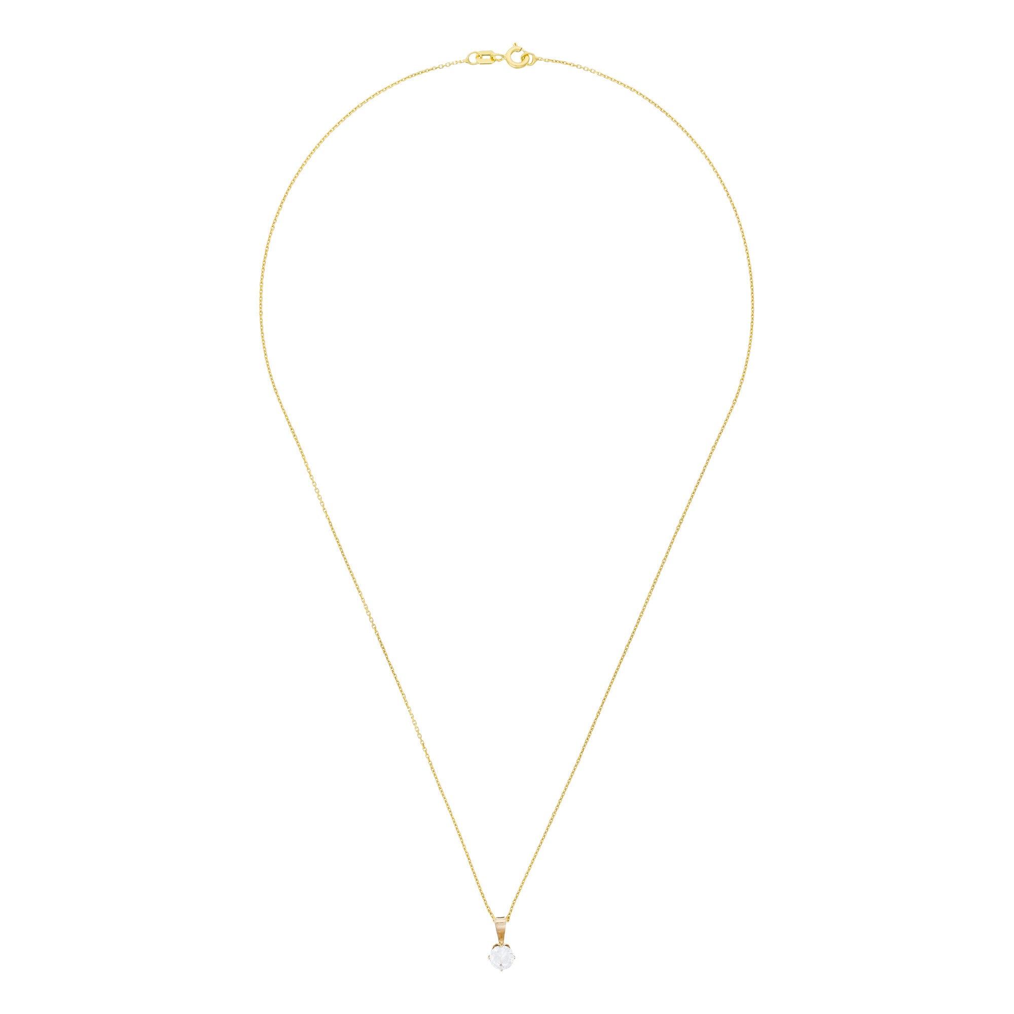 Colgante "Puce" - Oro amarillo 375/1000 y circonio