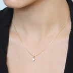 Colgante "Puce" - Oro amarillo 375/1000 y circonio