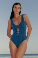 Tina One Piece Swimsuit - Denim