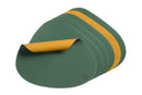Set De Table Curve Réversible - 6 Pièces - Cuir Recyclé Jaune Moutarde Et Vert Sapin