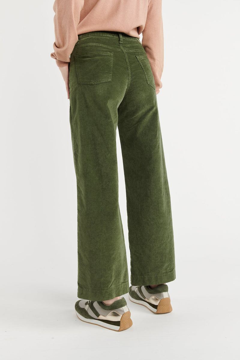 Pantalon 7/8Ème Velours Byron Kaki