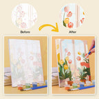 Mini Peinture Par Numéros 15X20Cm (6 Pièces) - Architecture Européenne Et Fleurs