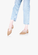 Amédée Chain Pointus Slippers - Suede - Sand - Women