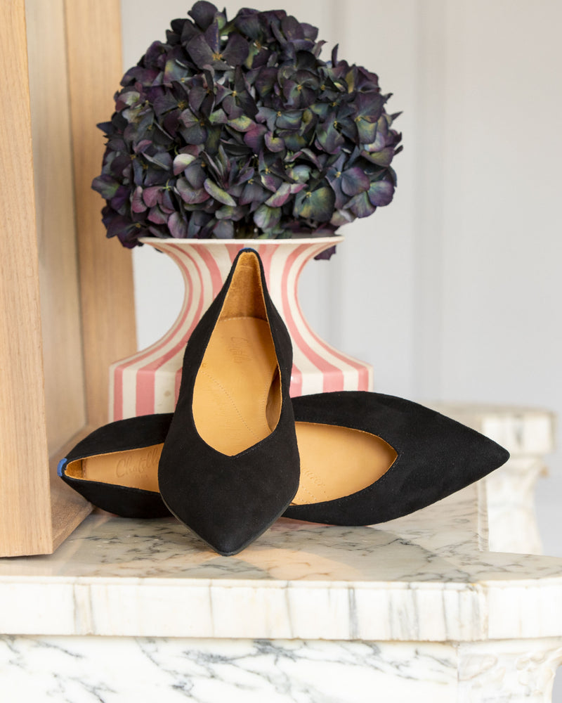 Amédée Pointed Slippers - Black - Women