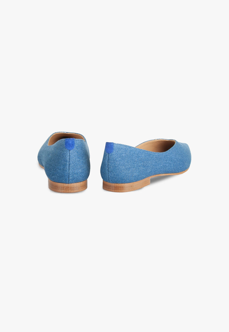Slippers Pointus Amédée Chain - Denim - Bleu Fonce - Femme