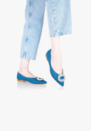 Slippers Pointus Amédée Chain - Denim - Bleu Fonce - Femme