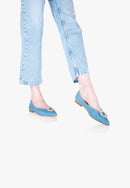 Slippers Pointus Amédée Chain - Denim - Bleu Clair - Femme